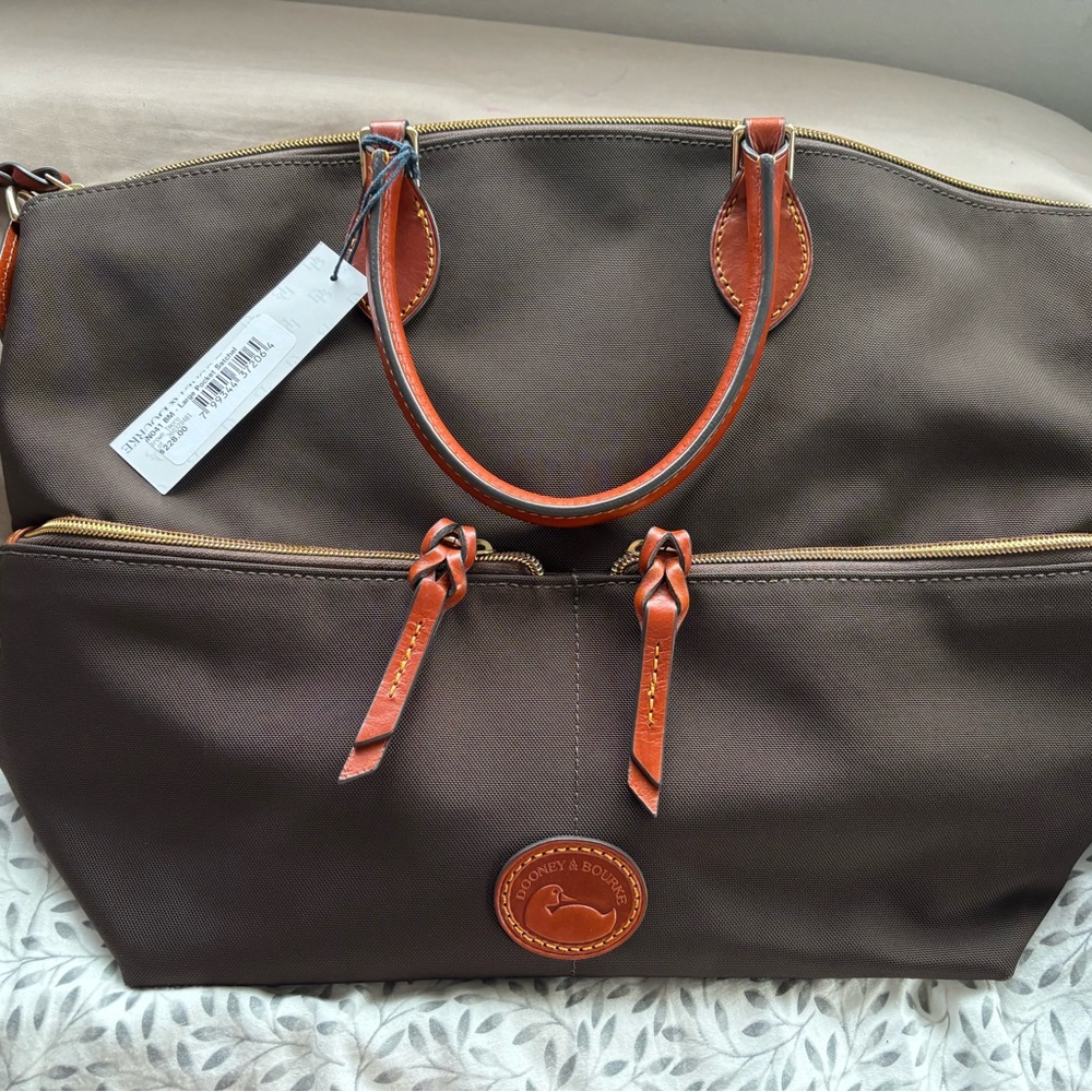 NEW!!! Dooney and Bourke brown Nylon tote